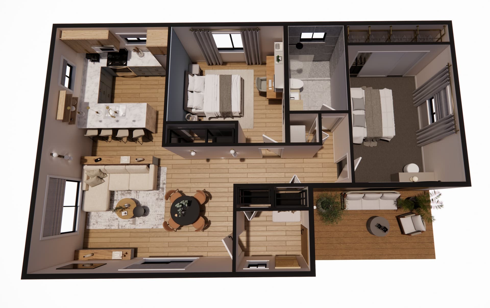The 1000 — 3D floor plan