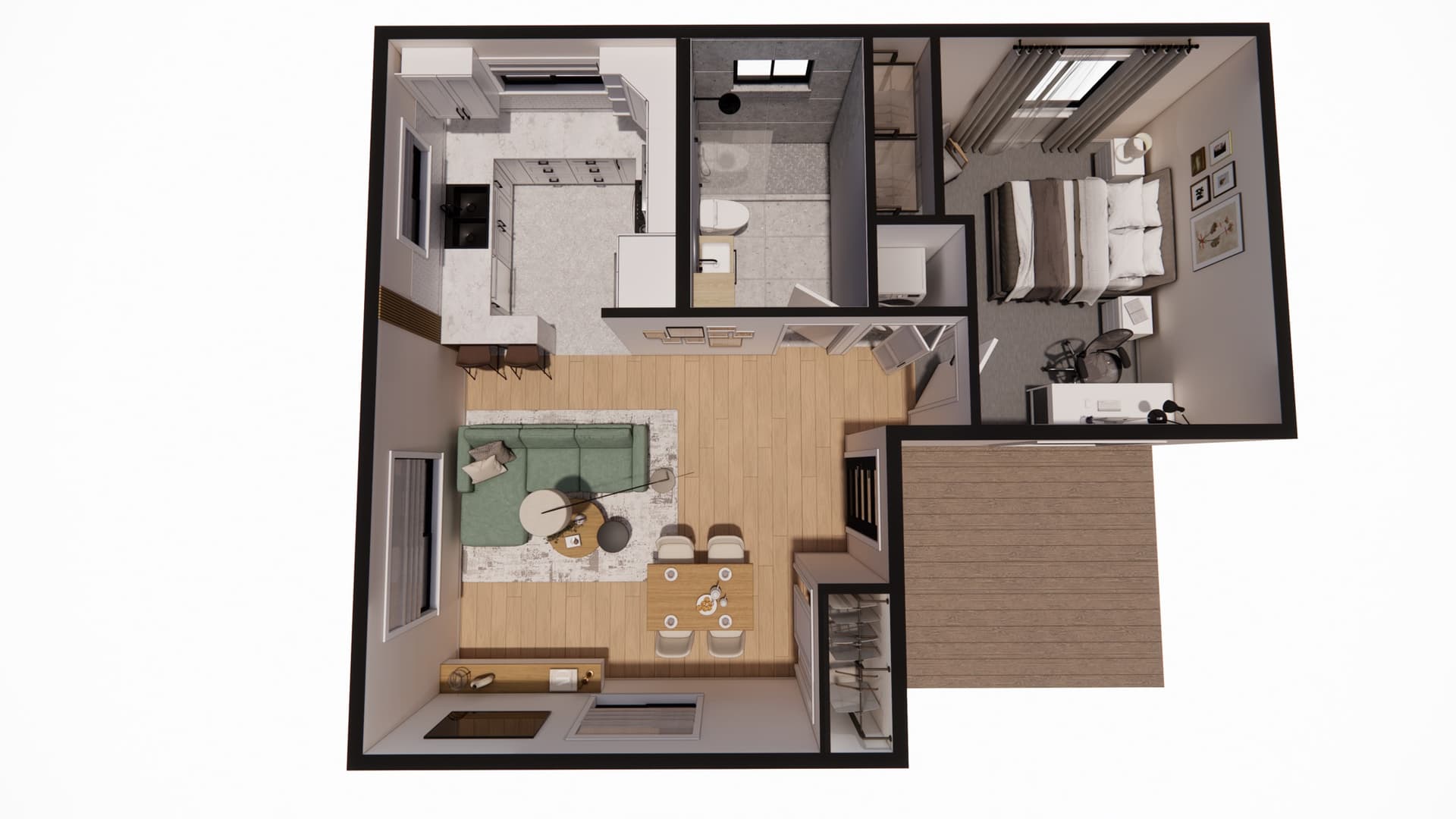 The 640 — 3D floor plan