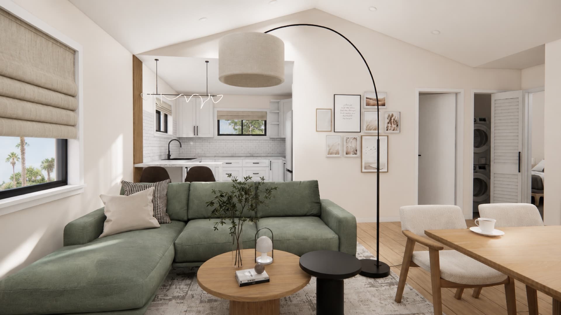 The 640 — living 1 interior render
