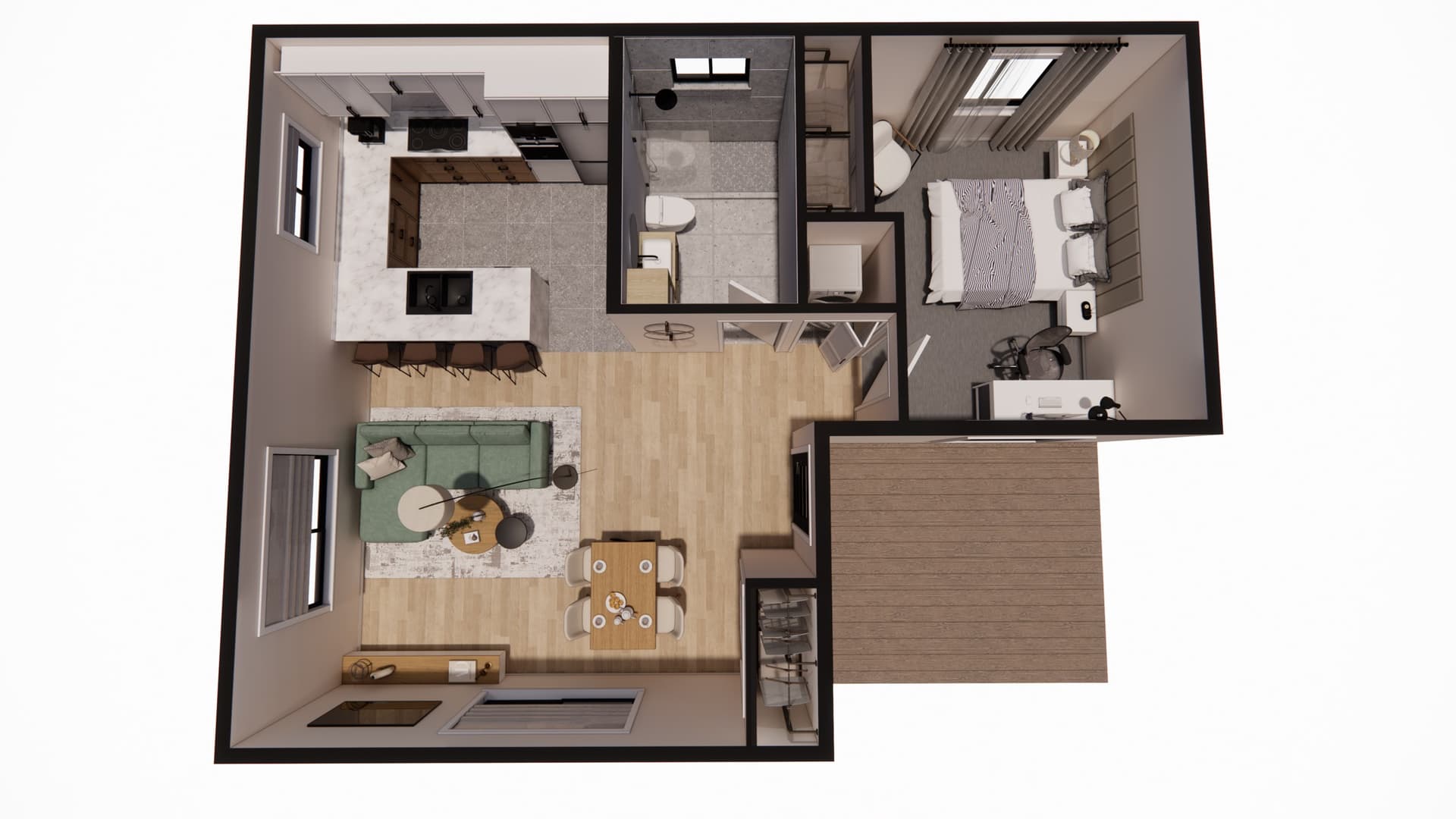 The 690 — 3D floor plan